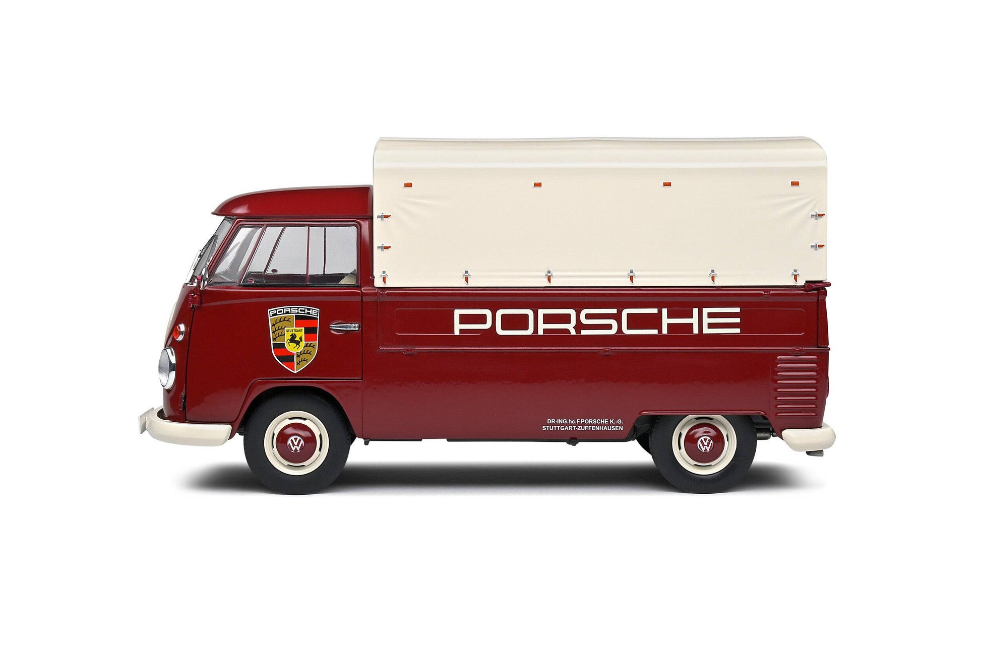 Solido - Volkswagen Transporter (T1) "Porsche Service" (Red) 1:18 Scale Model Car - Model Cars Canada Inc.