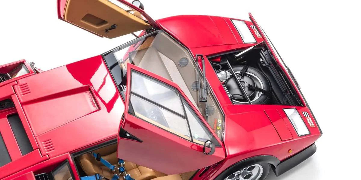 Kyosho - Lamborghini Countach Walter Wolf (Red) 1:12 Scale Model Car - Model Cars Canada Inc.