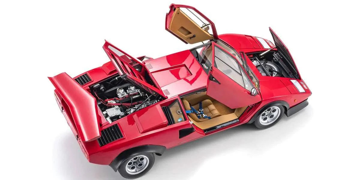 Kyosho - Lamborghini Countach Walter Wolf (Red) 1:12 Scale Model Car - Model Cars Canada Inc.