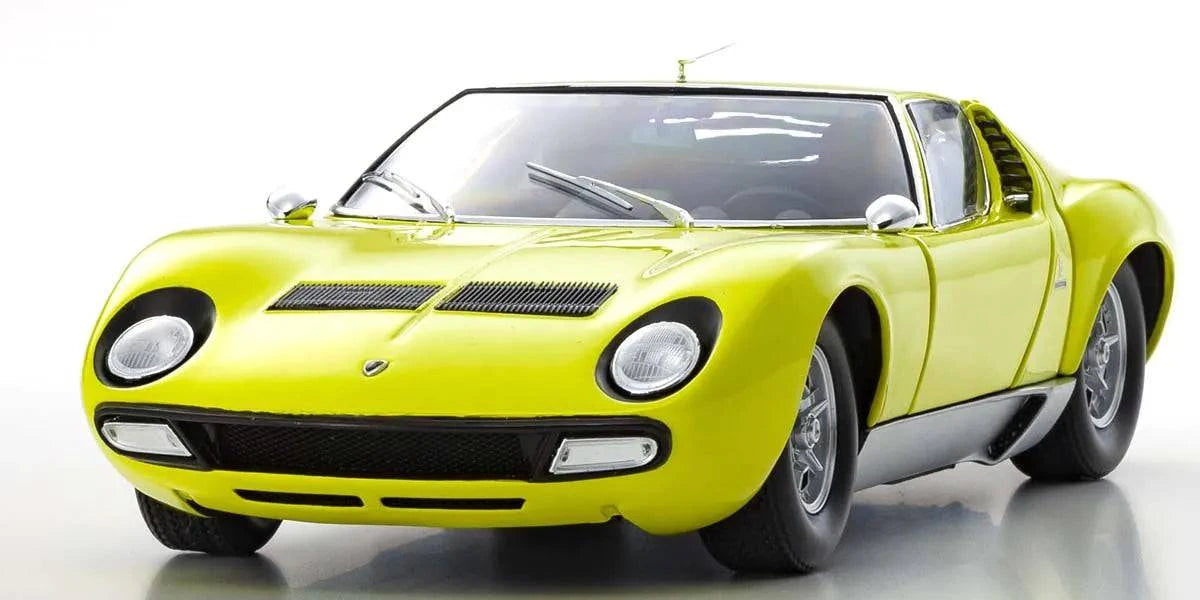 Kyosho - Lamborghini Miura P400 SV (Yellow/Silver) 1:18 Scale Model Car - Model Cars Canada Inc.