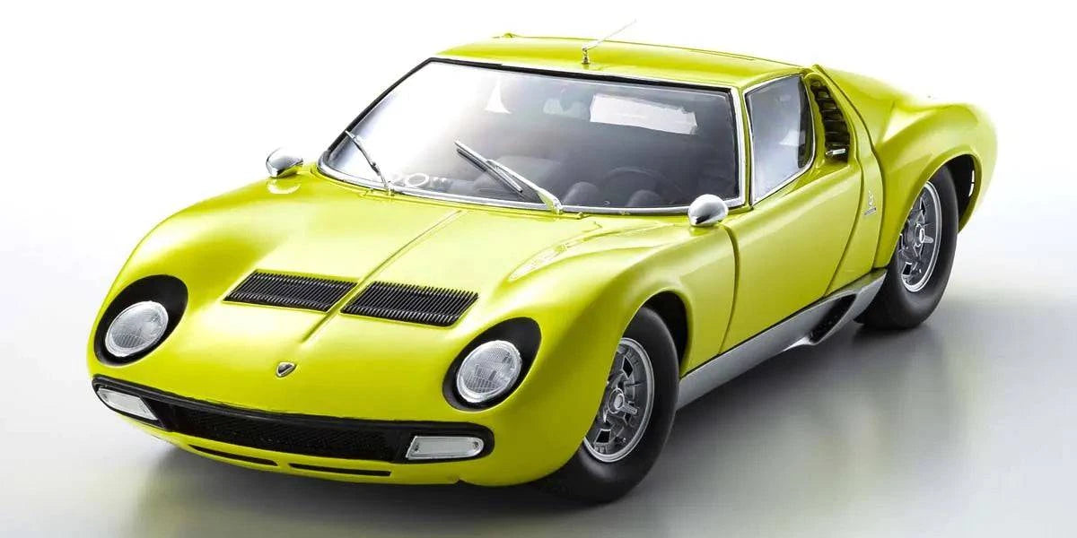 Kyosho - Lamborghini Miura P400 SV (Yellow/Silver) 1:18 Scale Model Car - Model Cars Canada Inc.