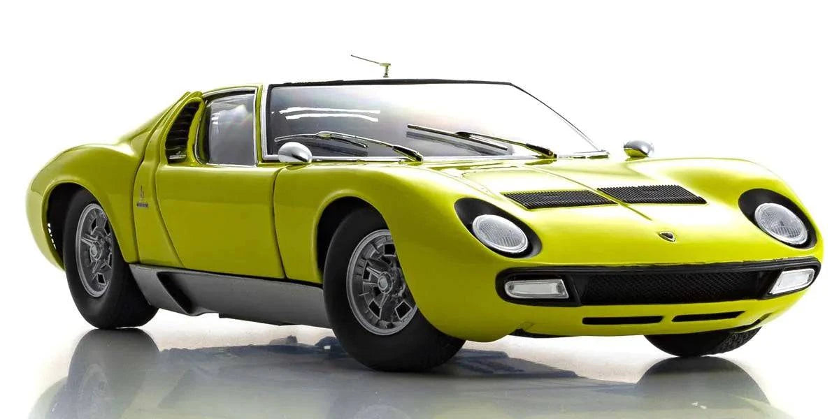 Kyosho - Lamborghini Miura P400 SV (Yellow/Silver) 1:18 Scale Model Car - Model Cars Canada Inc.