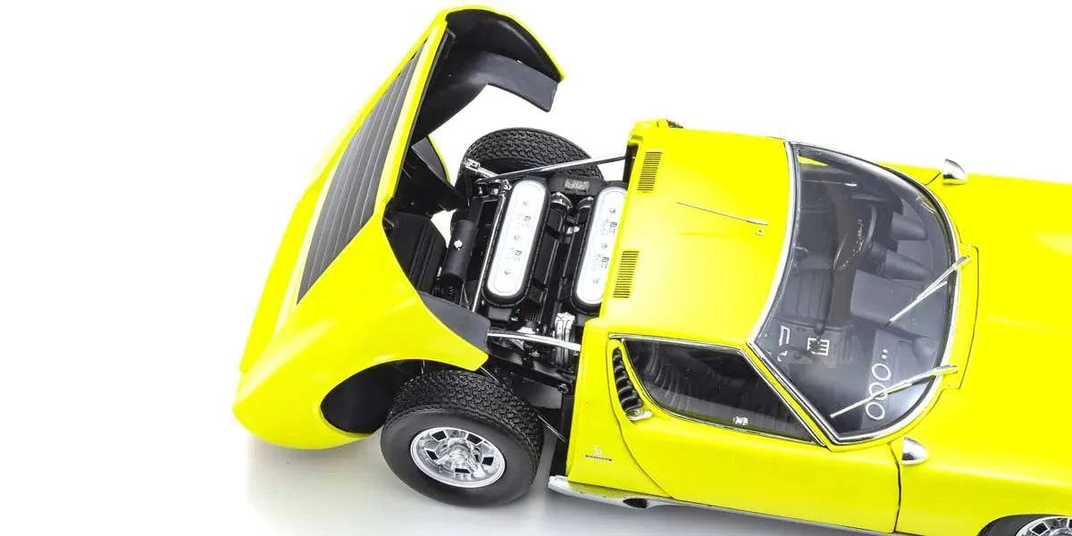 Kyosho - Lamborghini Miura P400 SV (Yellow/Silver) 1:18 Scale Model Car - Model Cars Canada Inc.