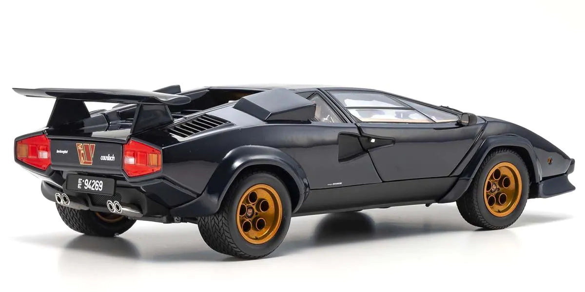 Kyosho - Lamborghini Countach Walter Wolf 3 (Dark Blue) 1:18 Scale Model Car