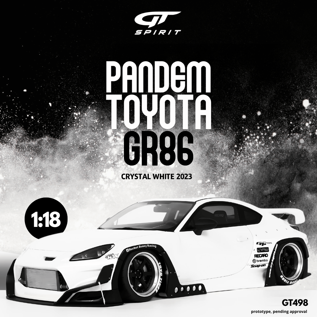 GT Spirit - Pandem Toyota GR86 (Crystal White) 1:18 Scale Model **[Pre