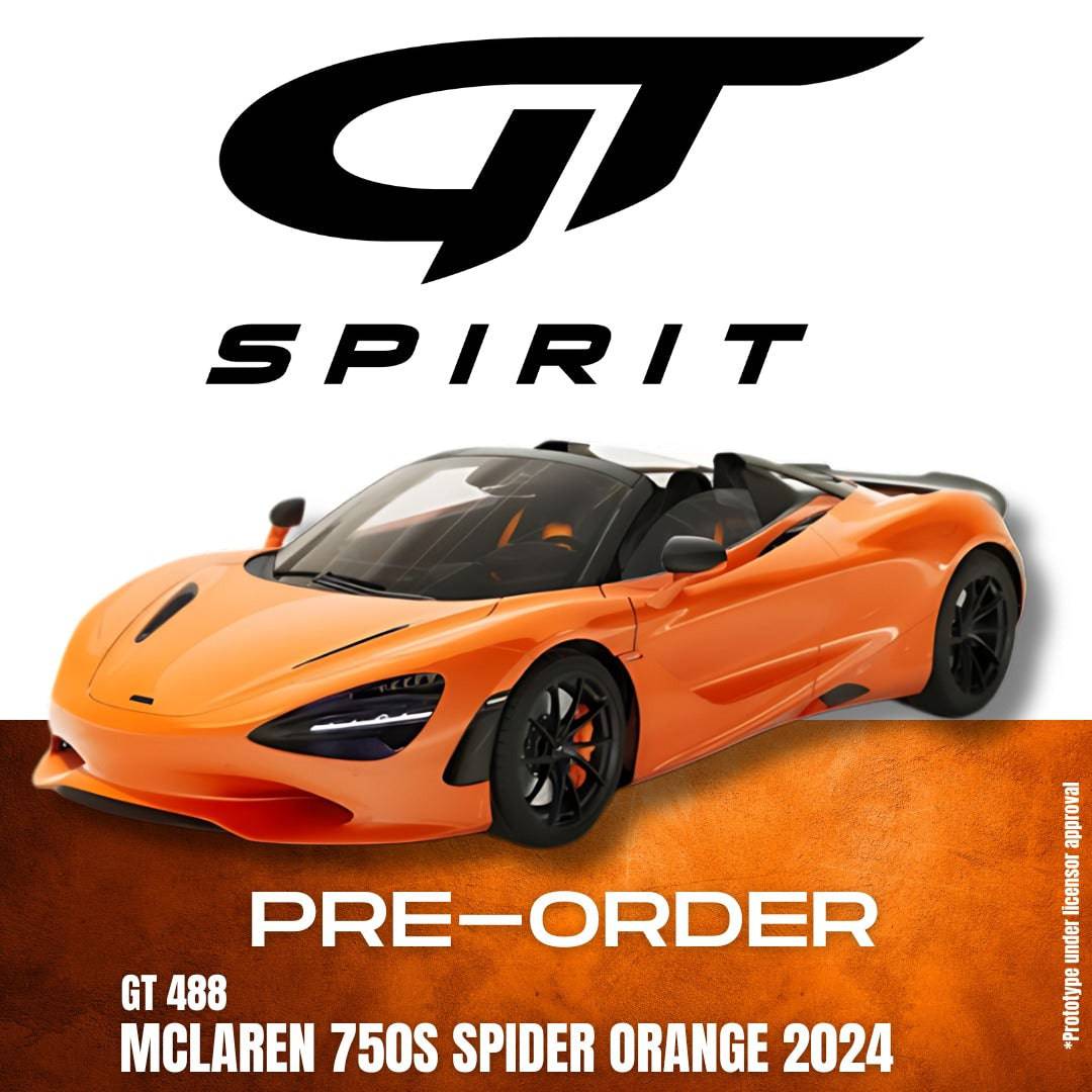 GT Spirit - McLaren 750S Spider (McLaren Orange) 1:18 Scale Model **[P