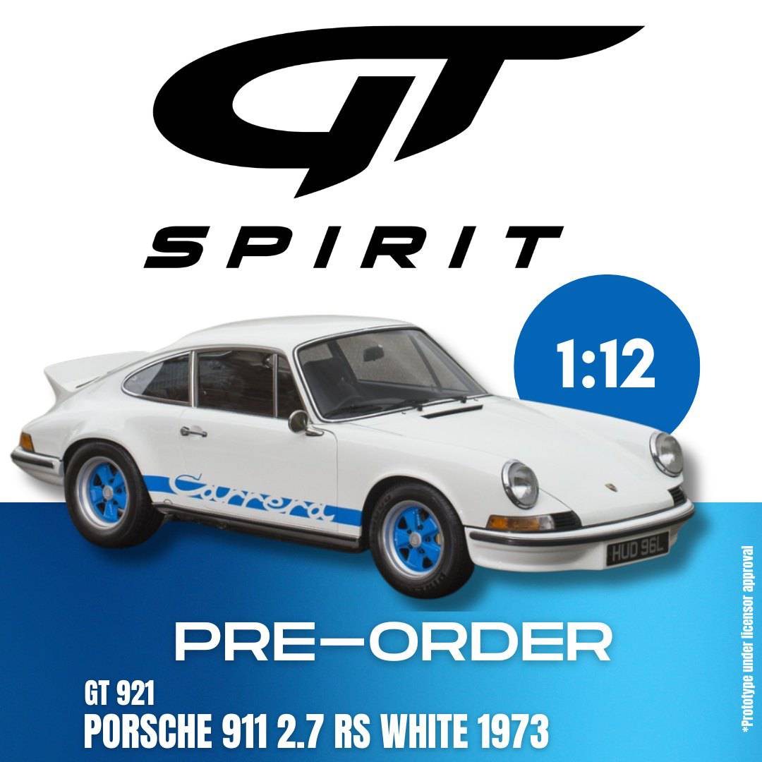 1/12 GT-SPIRIT ポルシェ911 CARRERA RS2.7 1/12 GT Spirit Porsche 911 2.7 RS Carrera from 1973 in White