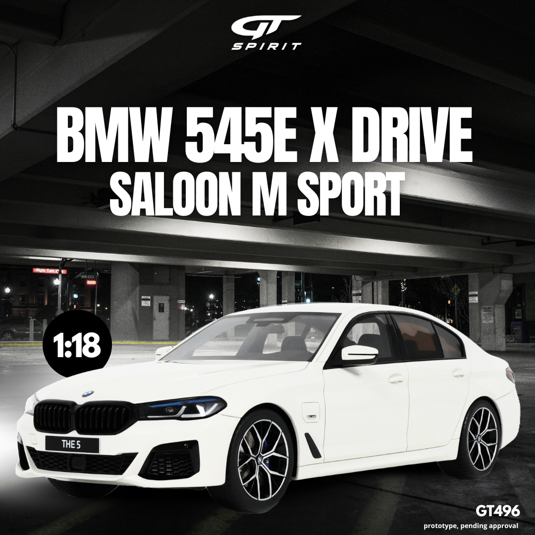 GT Spirit - BMW 545E xDrive Sedan M Sport (Alpine White 3) 1:18 Scale