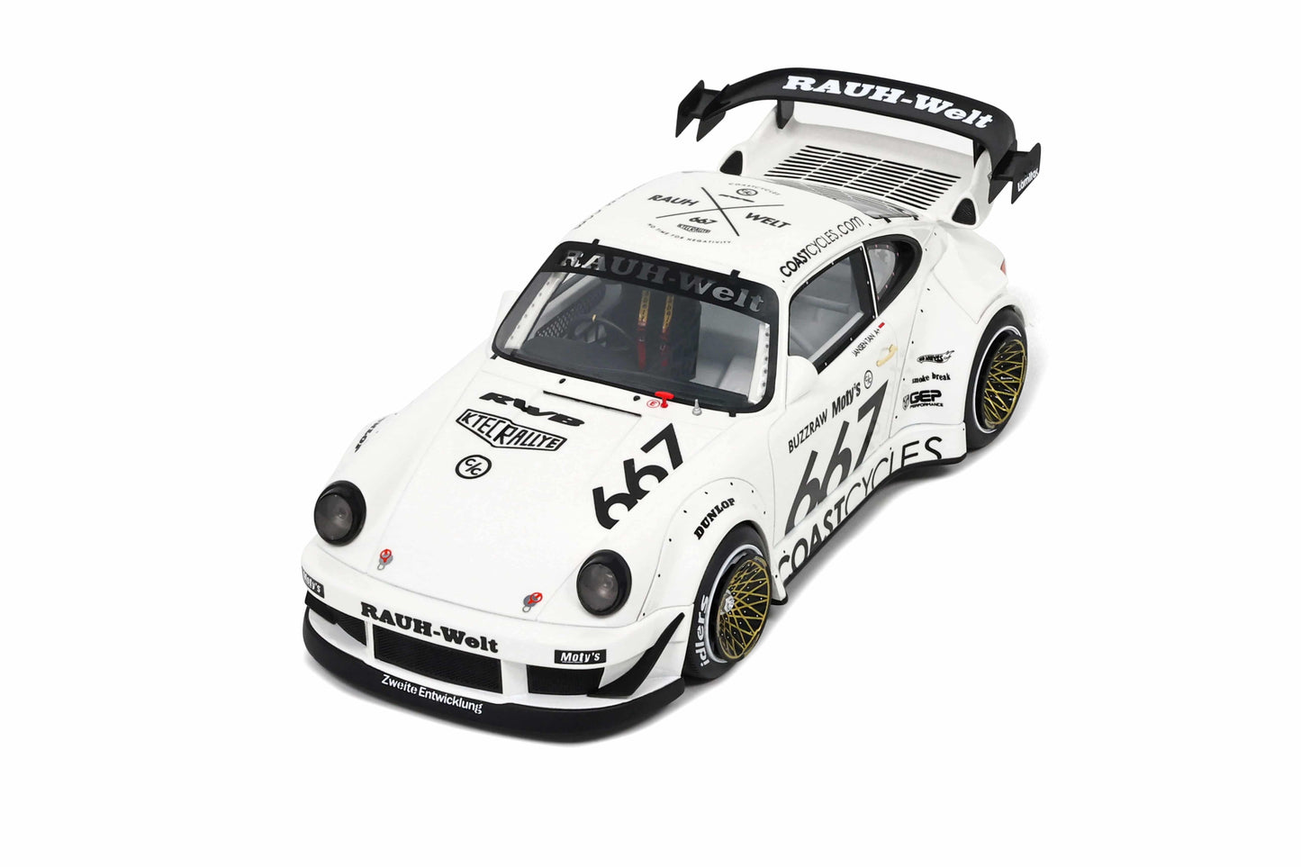 GT Spirit - RWB Porsche 911 (964) "Coast Cycles" (Carrara White) 1:18 Scale Model - Model Cars Canada Inc.