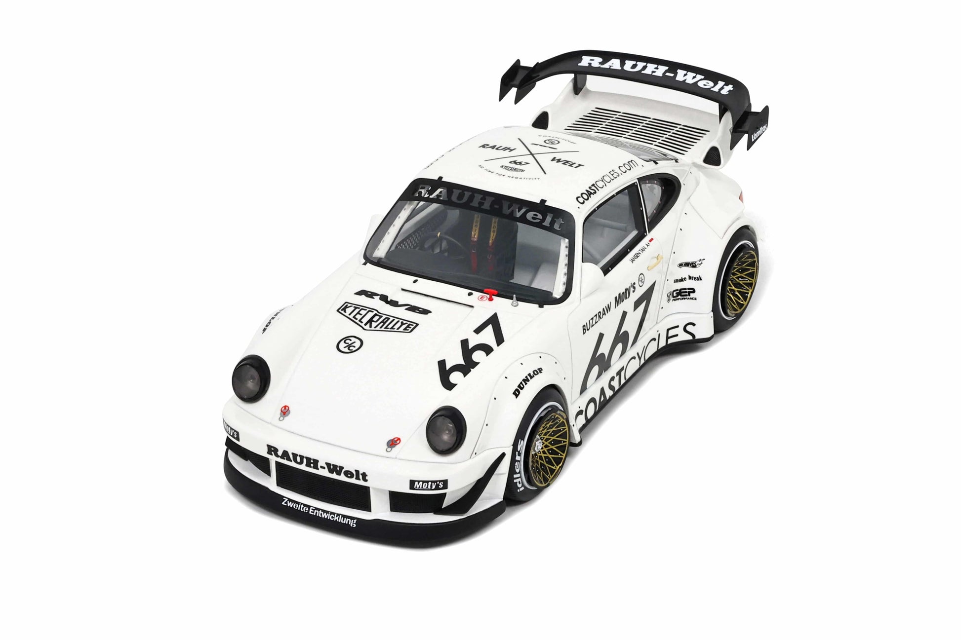 GT Spirit - RWB Porsche 911 (964) "Coast Cycles" (Carrara White) 1:18 Scale Model - Model Cars Canada Inc.
