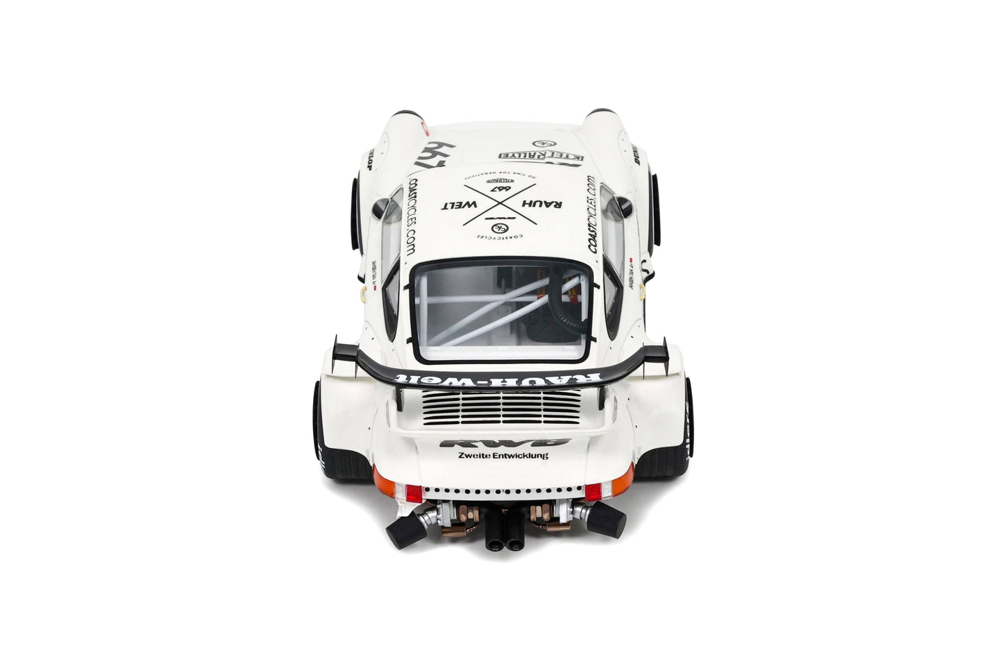 GT Spirit - RWB Porsche 911 (964) "Coast Cycles" (Carrara White) 1:18 Scale Model - Model Cars Canada Inc.