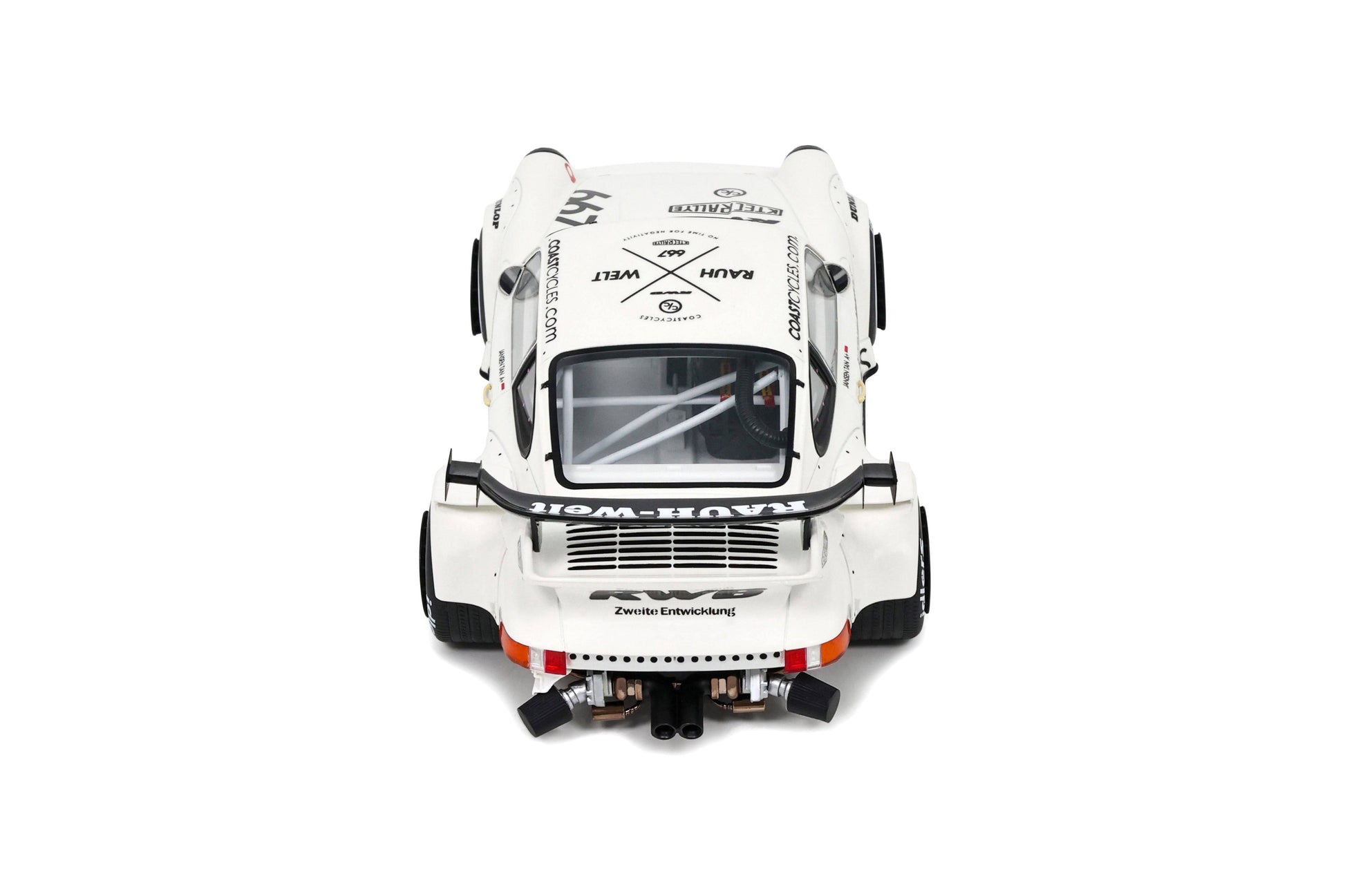 GT Spirit - RWB Porsche 911 (964) "Coast Cycles" (Carrara White) 1:18 Scale Model - Model Cars Canada Inc.