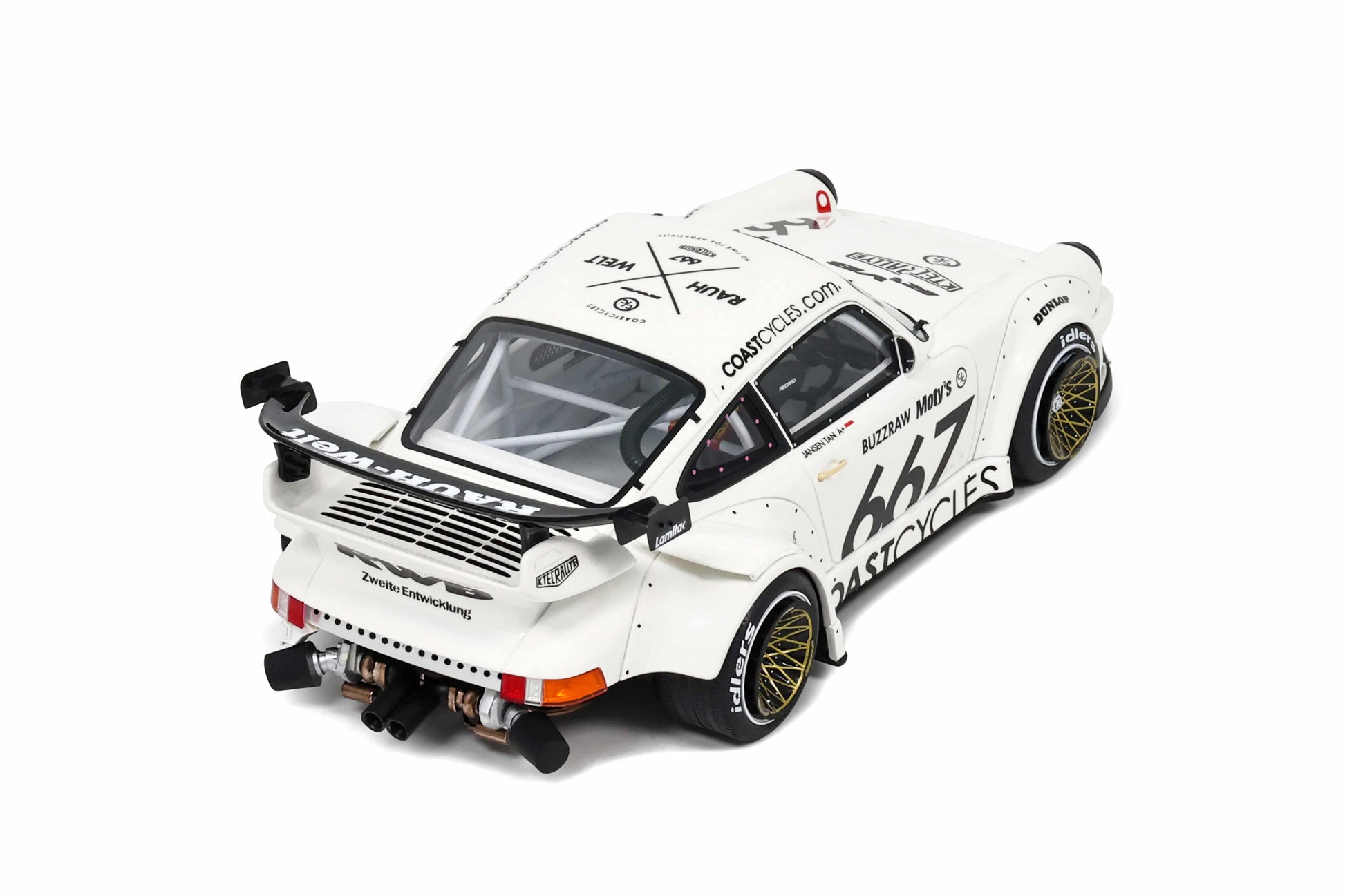 GT Spirit - RWB Porsche 911 (964) "Coast Cycles" (Carrara White) 1:18 Scale Model - Model Cars Canada Inc.
