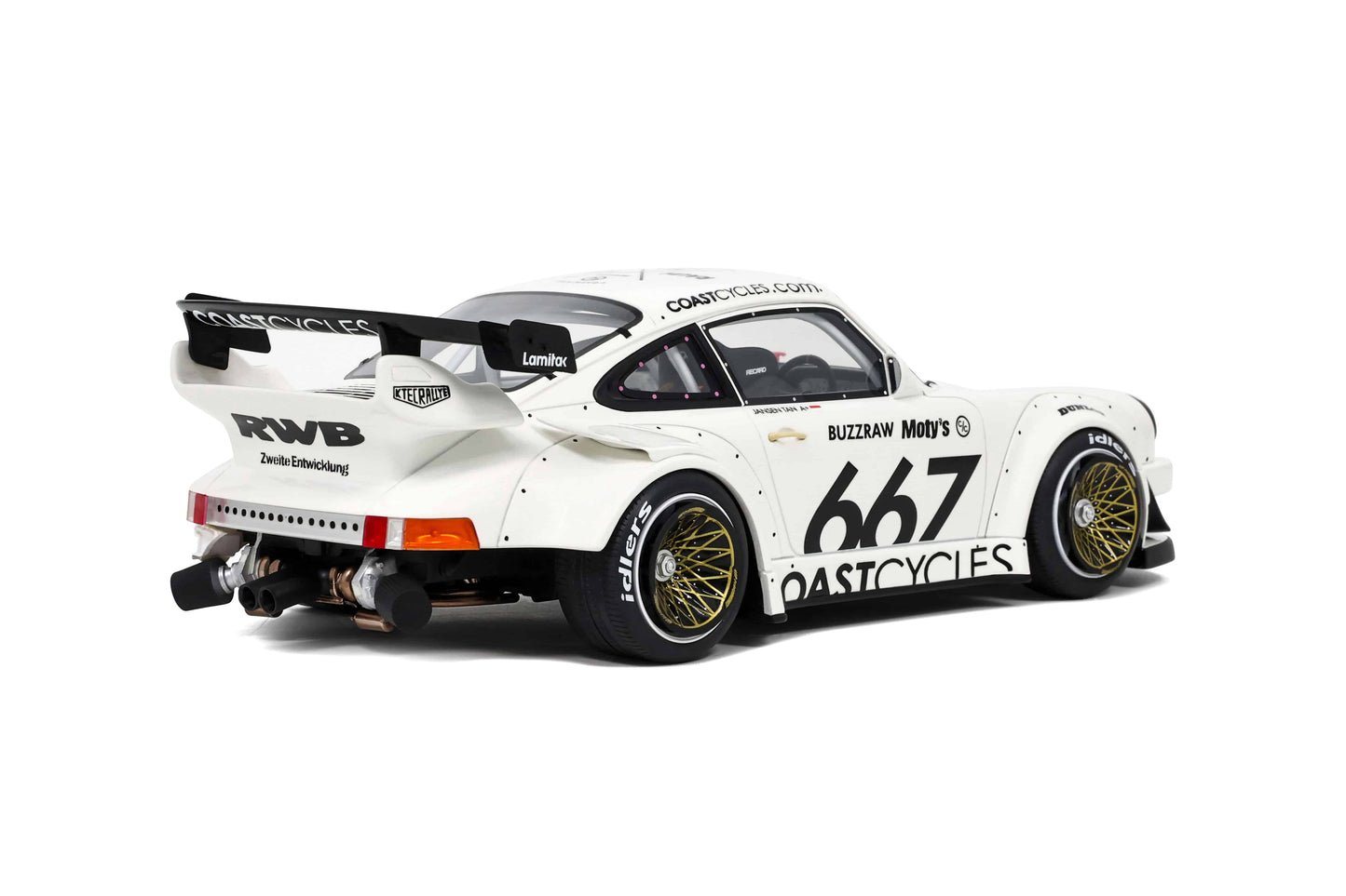 GT Spirit - RWB Porsche 911 (964) "Coast Cycles" (Carrara White) 1:18 Scale Model - Model Cars Canada Inc.