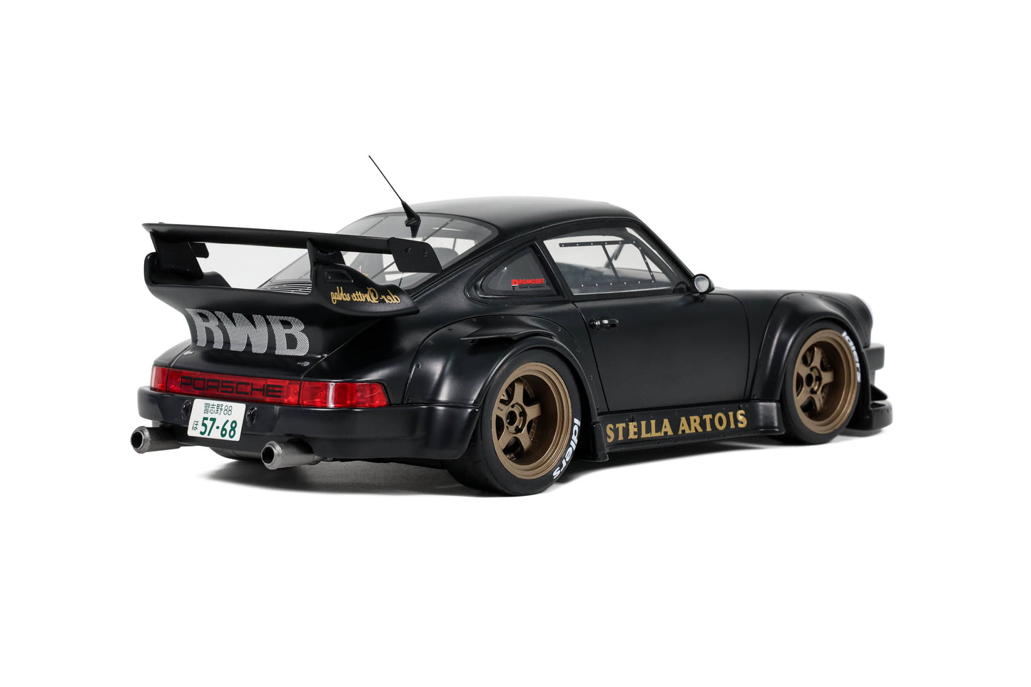 GT Spirit - RWB Porsche 911 (930) "Stella Artois" (Satin Black) 1:18 Scale Model Car - Model Cars Canada Inc.