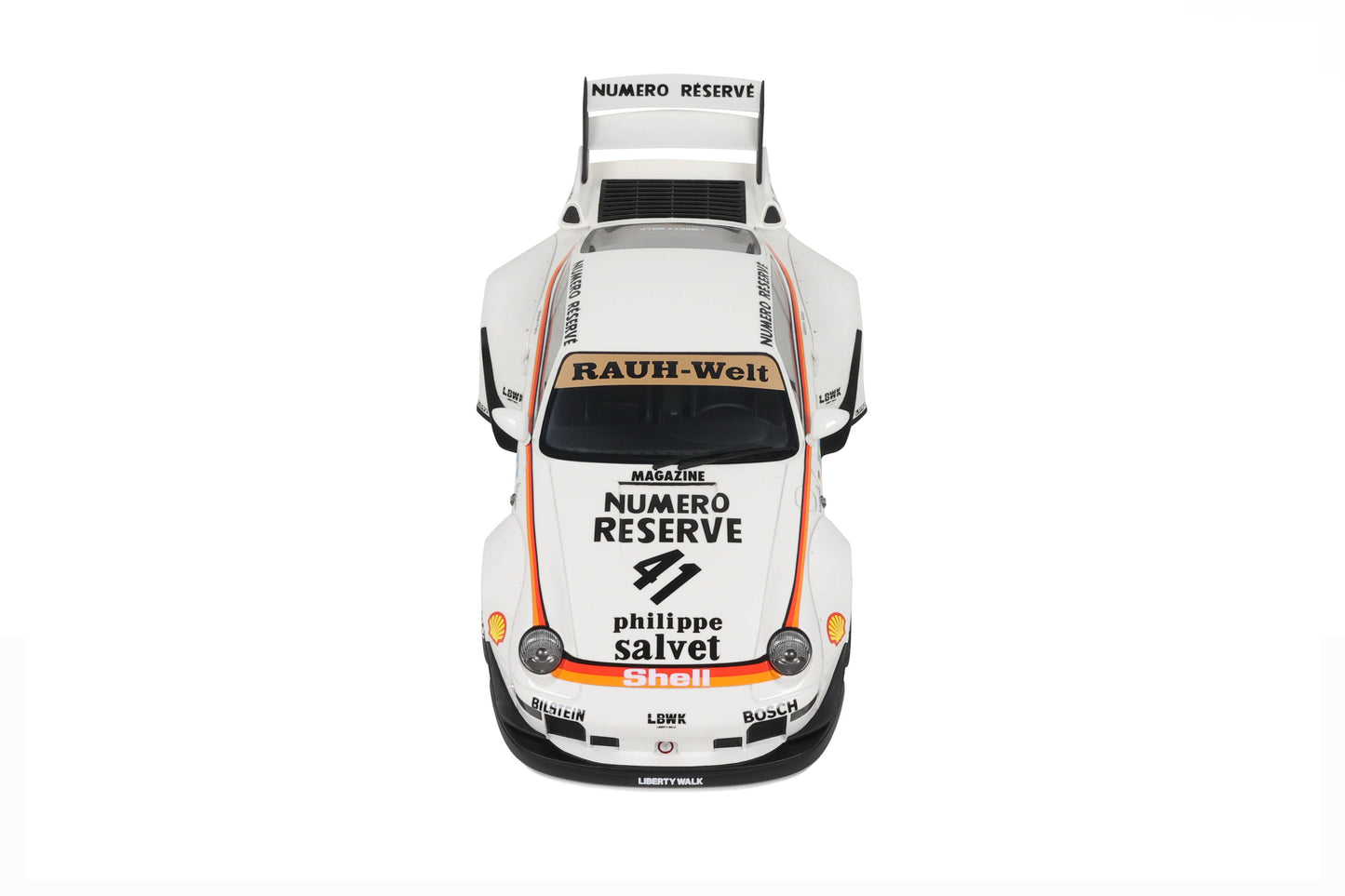 GT Spirit - RWB x Liberty Walk Porsche 911 (993) "Kato San" (Carrara White) 1:18 Scale Model - Model Cars Canada Inc.