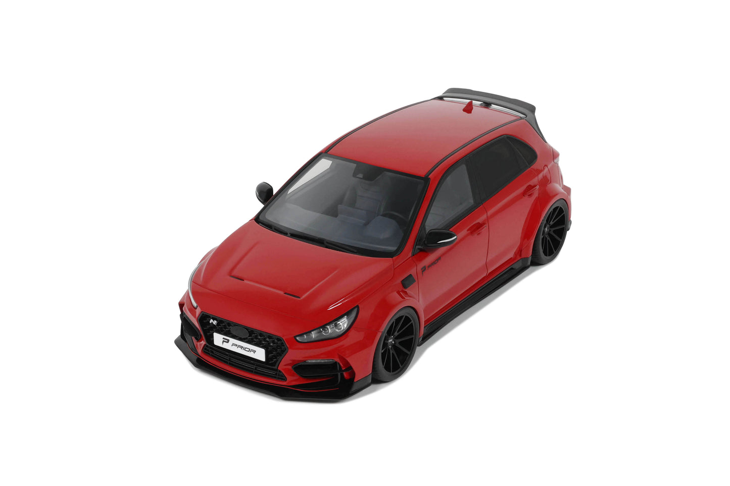 OttOmobile - Prior Design Hyundai i30 N (Engine Red) 1:18 Scale Model Car
