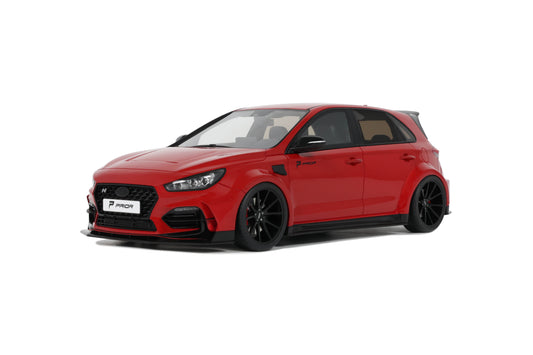 OttOmobile - Prior Design Hyundai i30 N (Engine Red) 1:18 Scale Model Car