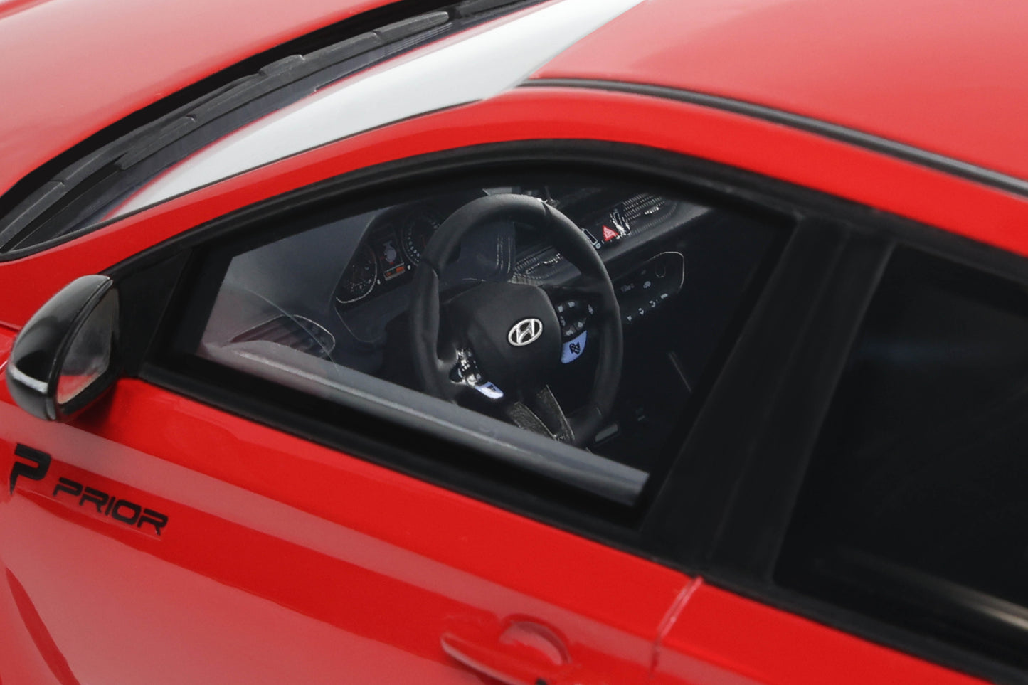 OttOmobile - Prior Design Hyundai i30 N (Engine Red) 1:18 Scale Model Car