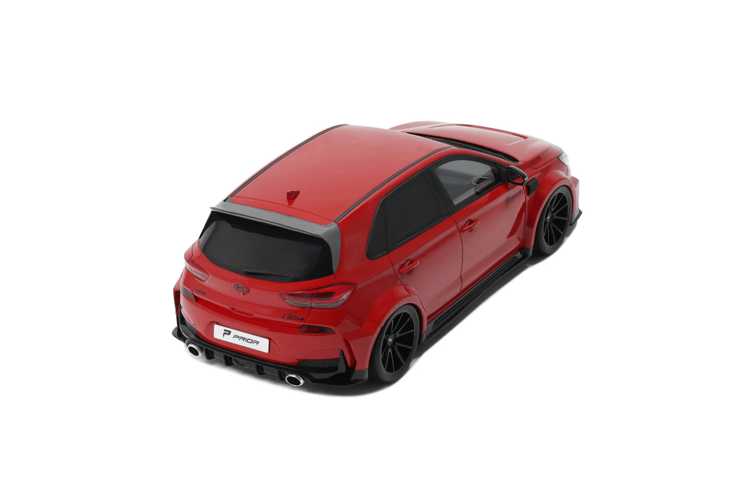 OttOmobile - Prior Design Hyundai i30 N (Engine Red) 1:18 Scale Model Car
