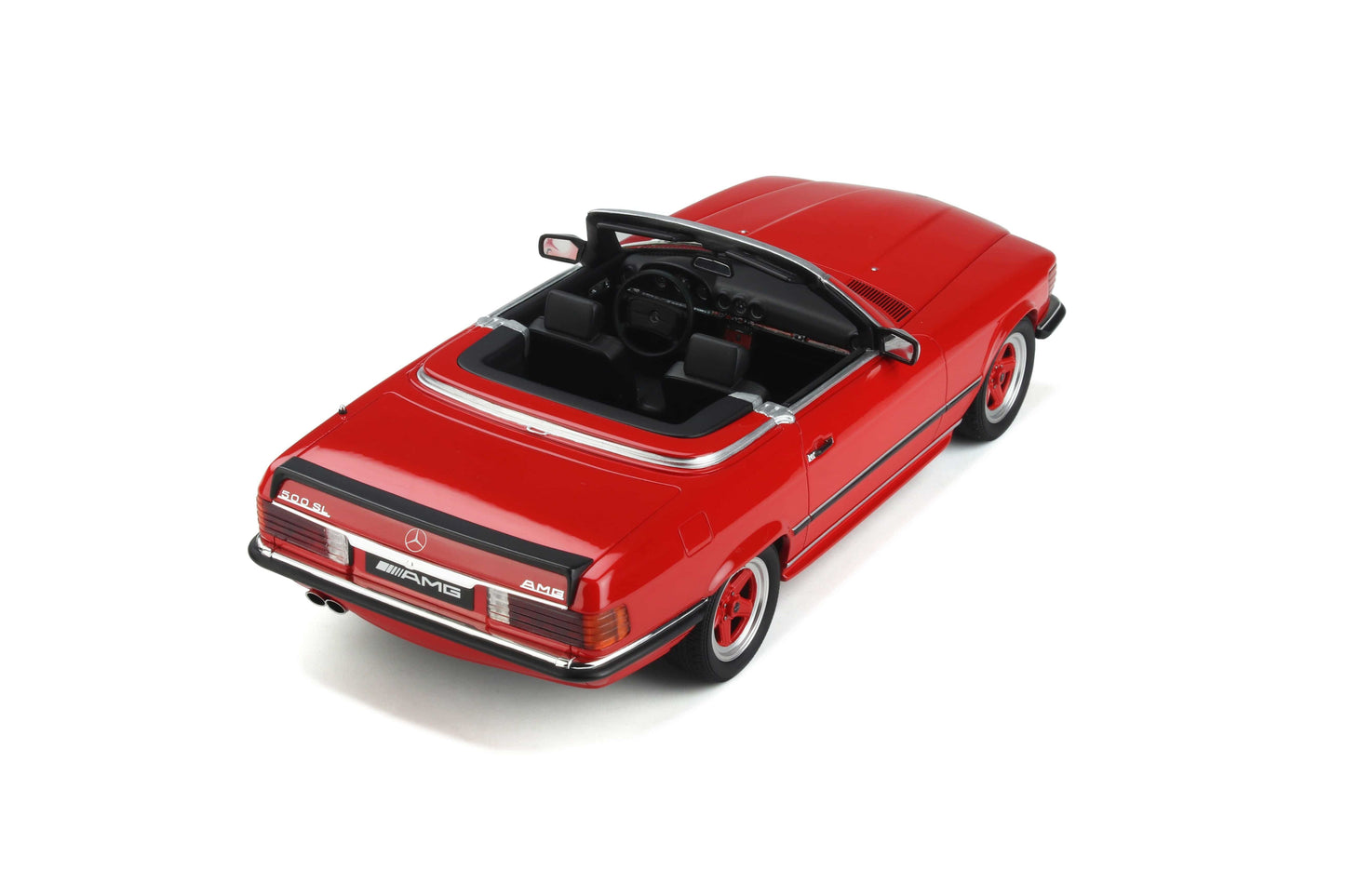 OttOmobile - Mercedes-Benz 500 SL AMG (R107) (Red) 1:18 Scale Model Car - Model Cars Canada Inc.