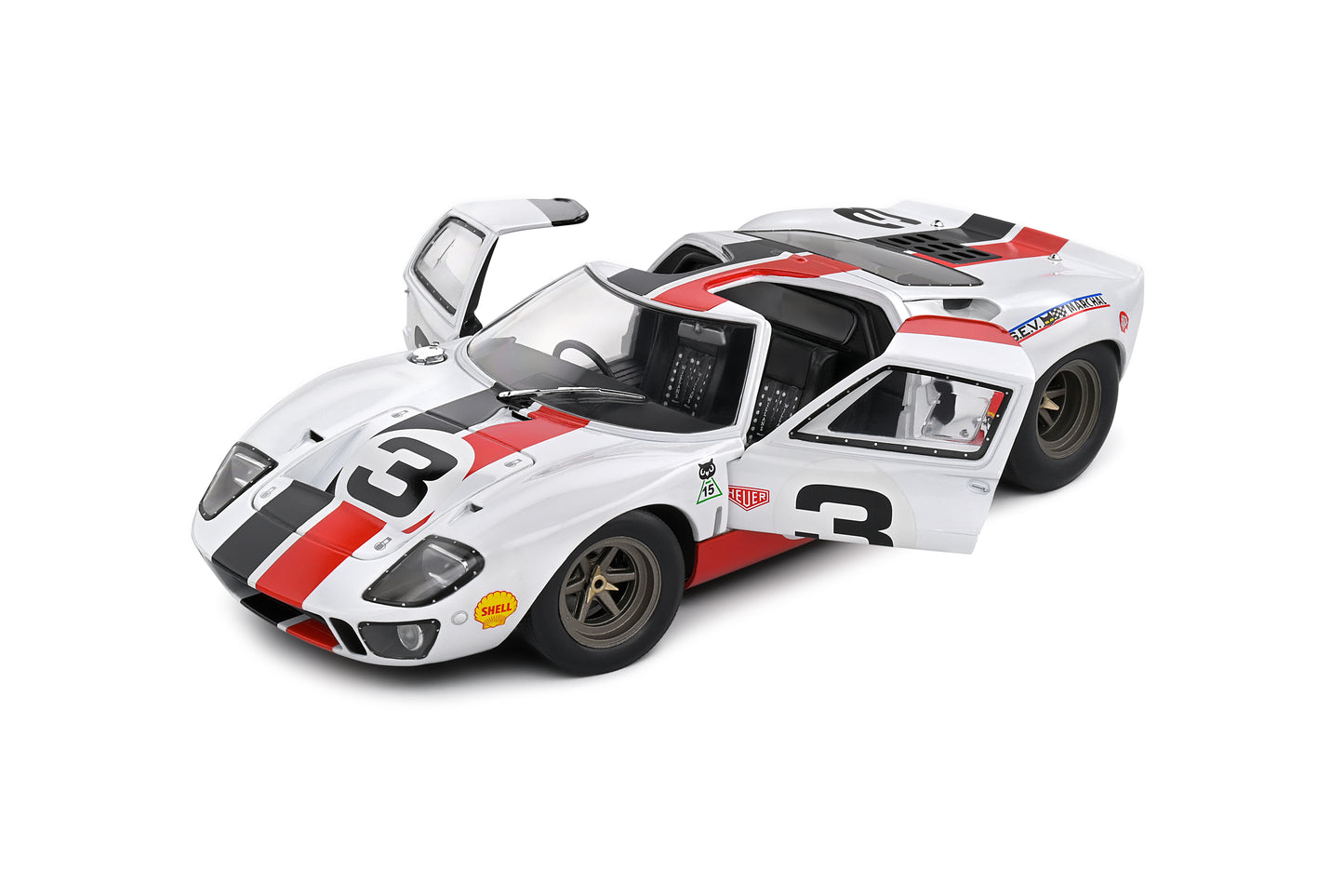 Solido - Ford GT40 (MK1) (White) 1:18 Scale Model Car