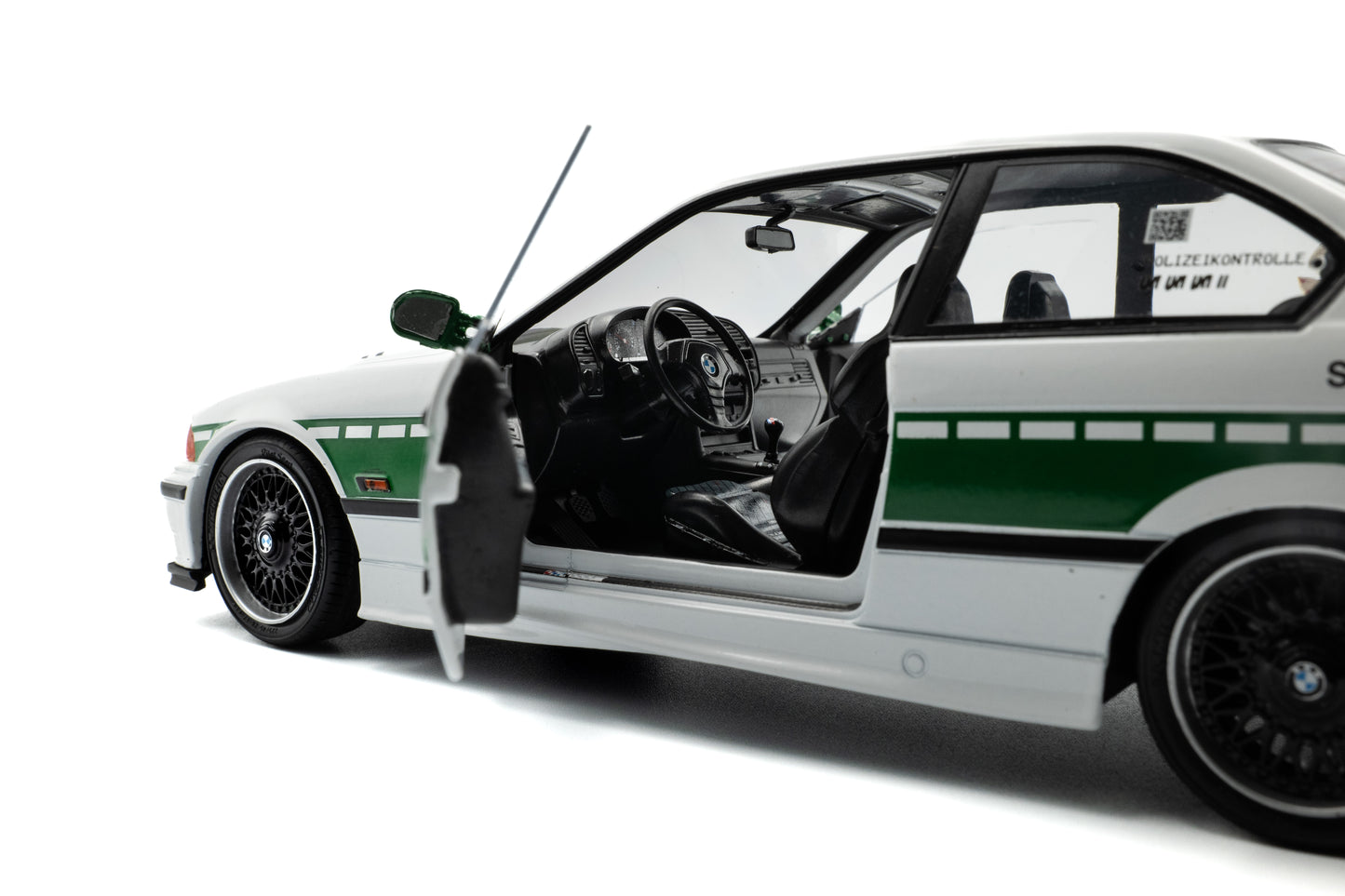 Solido - BMW M3 (E36) Coupe "Drift Police" (White) 1:18 Scale Model Car