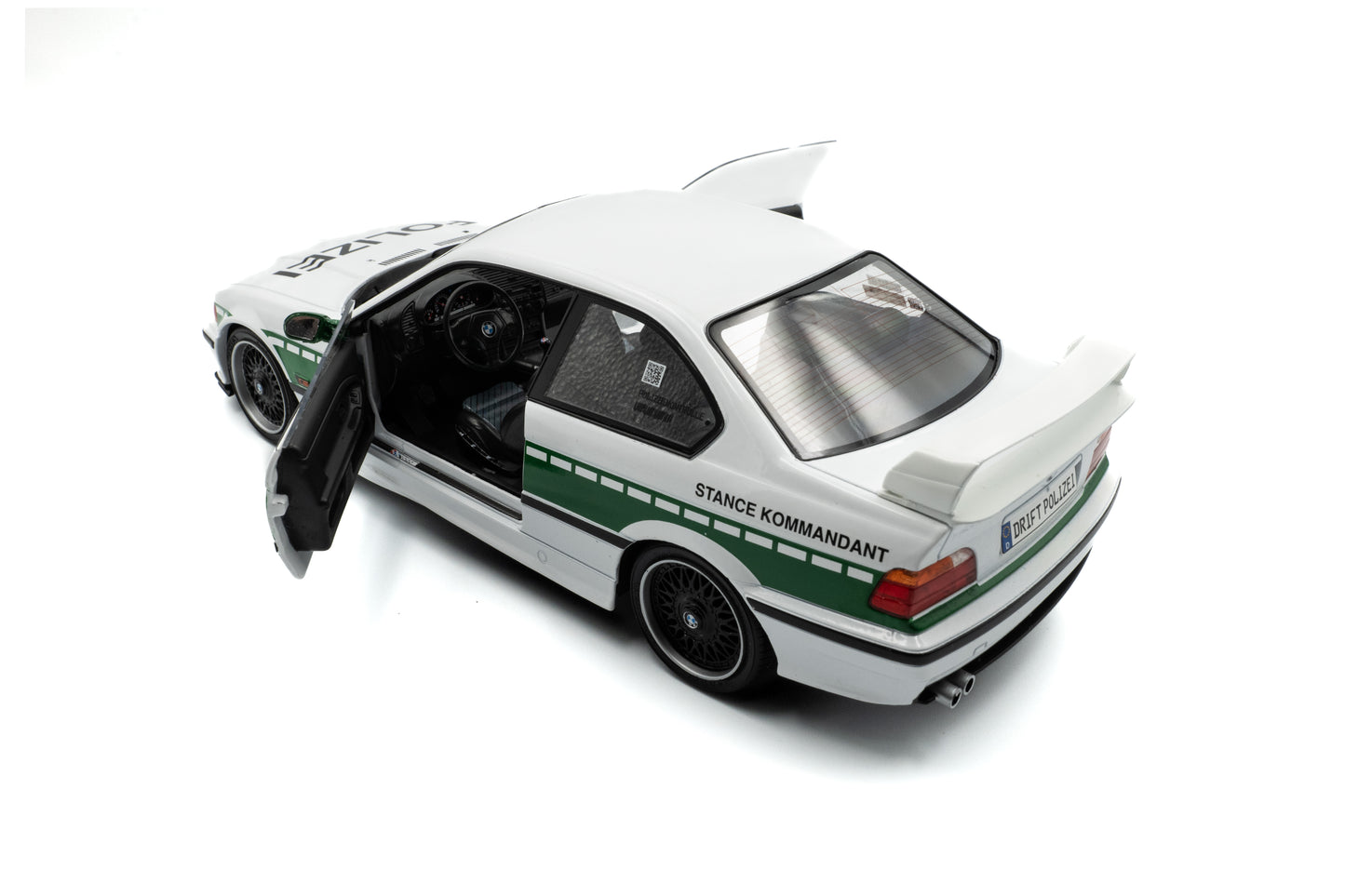 Solido - BMW M3 (E36) Coupe "Drift Police" (White) 1:18 Scale Model Car