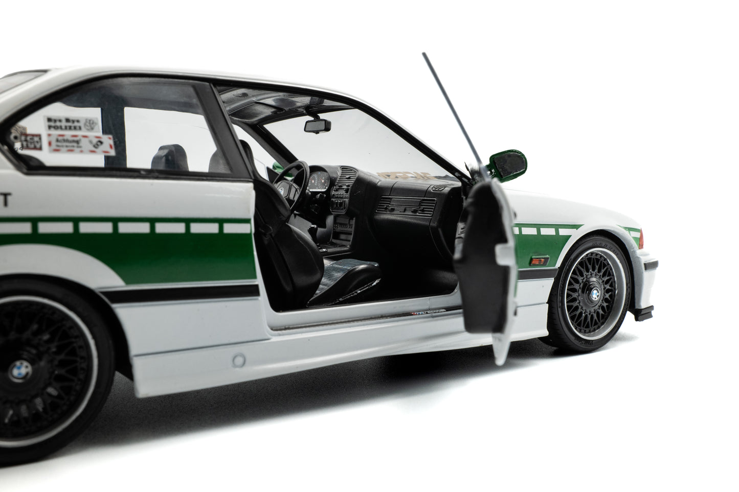 Solido - BMW M3 (E36) Coupe "Drift Police" (White) 1:18 Scale Model Car