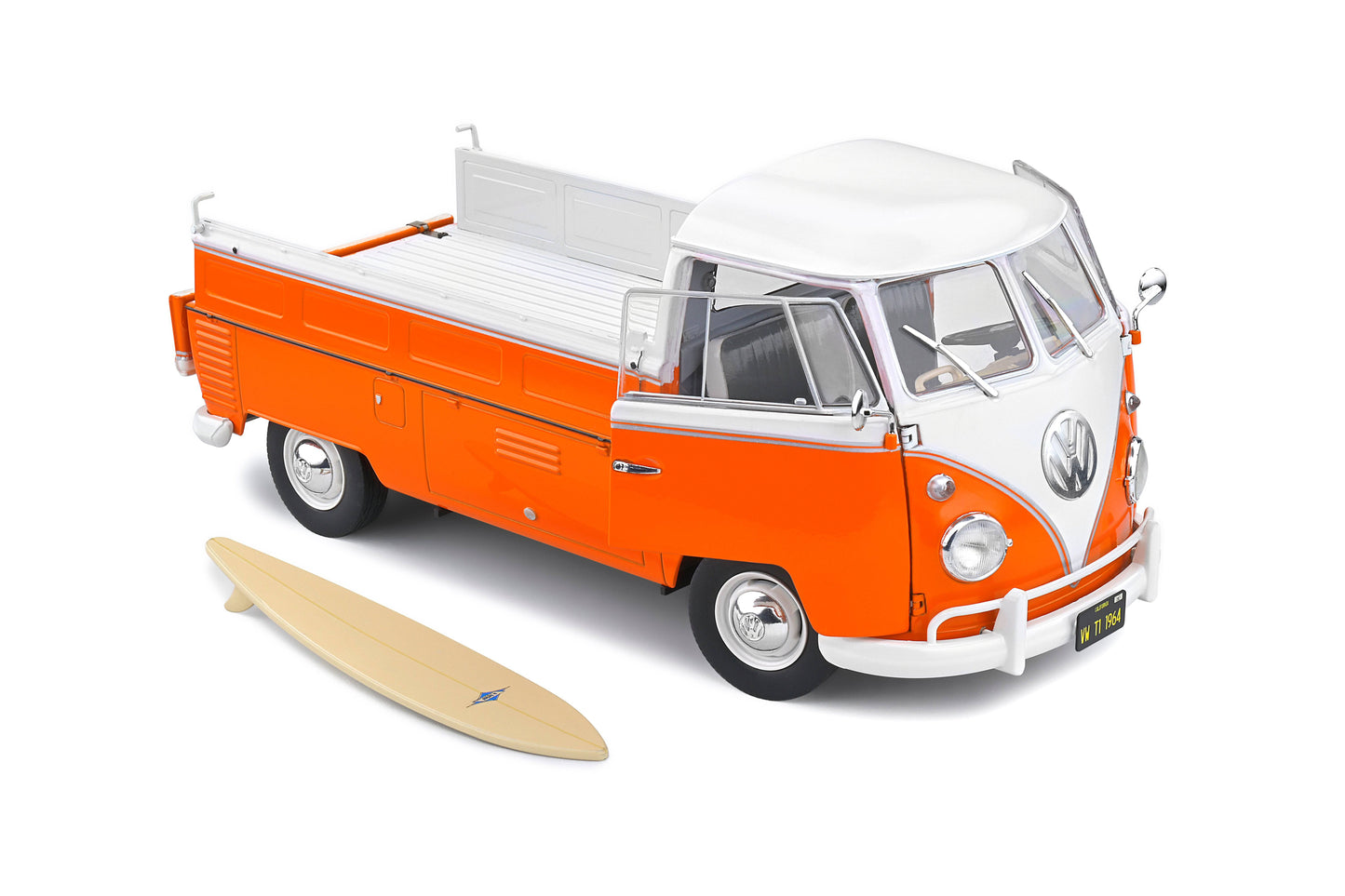 Solido - Volkswagen Transporter (T1) Pick-Up (Orange) 1:18 Scale Model Car - Model Cars Canada Inc.