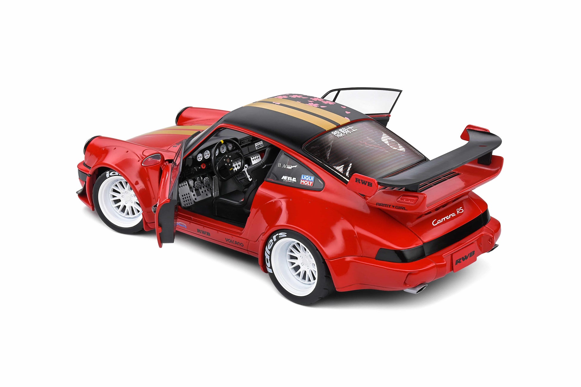 Solido - RWB Porsche 911 (964) "Sakura" (Red) 1:18 Scale Model Car - Model Cars Canada Inc.