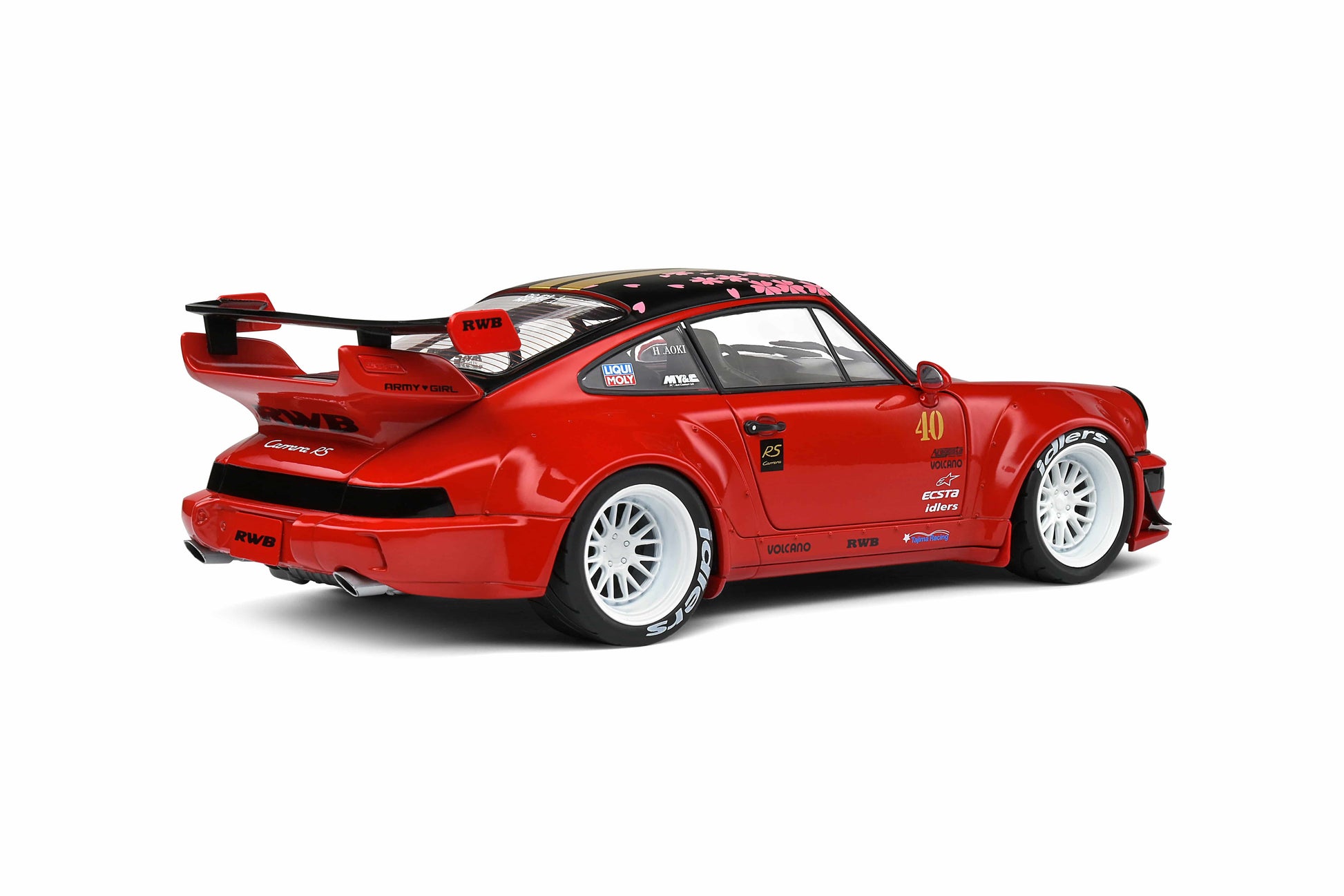 Solido - RWB Porsche 911 (964) "Sakura" (Red) 1:18 Scale Model Car - Model Cars Canada Inc.