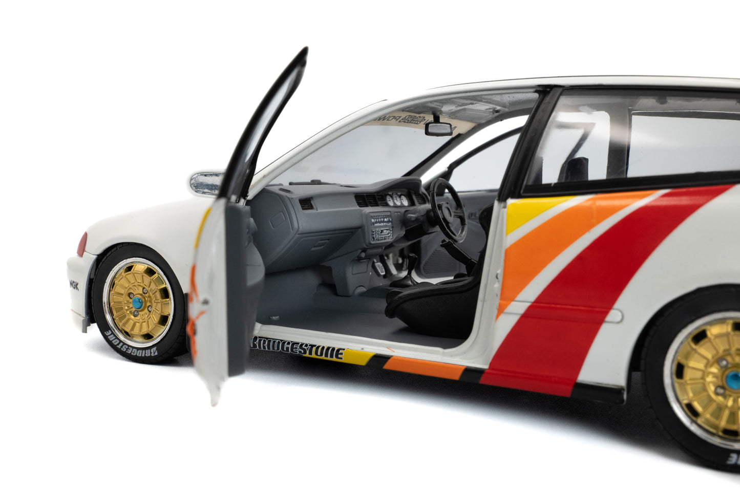 Solido - Mugen Honda Civic (EG6) (White) 1:18 Scale Model Car