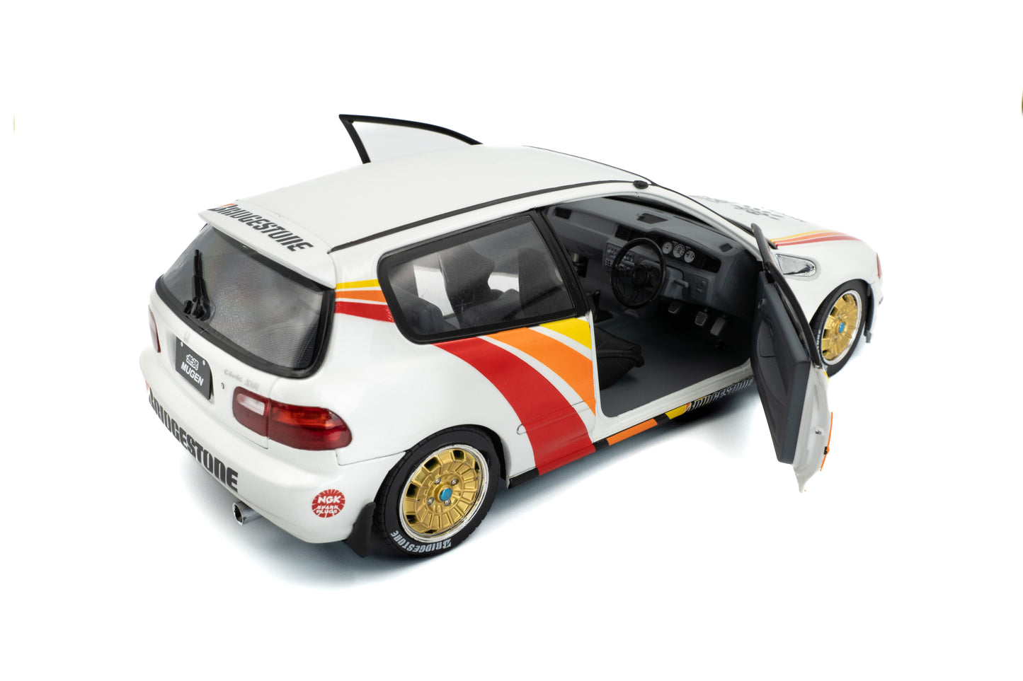 Solido - Mugen Honda Civic (EG6) (White) 1:18 Scale Model Car