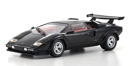 Kyosho - Lamborghini Countach LP5000 Quattrovalvole (Nero Tenebra Black) 1:18 Scale Model - Model Cars Canada Inc.