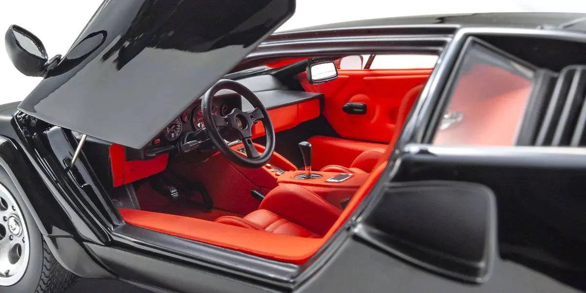 Kyosho - Lamborghini Countach LP5000 Quattrovalvole (Nero Tenebra Black) 1:18 Scale Model - Model Cars Canada Inc.