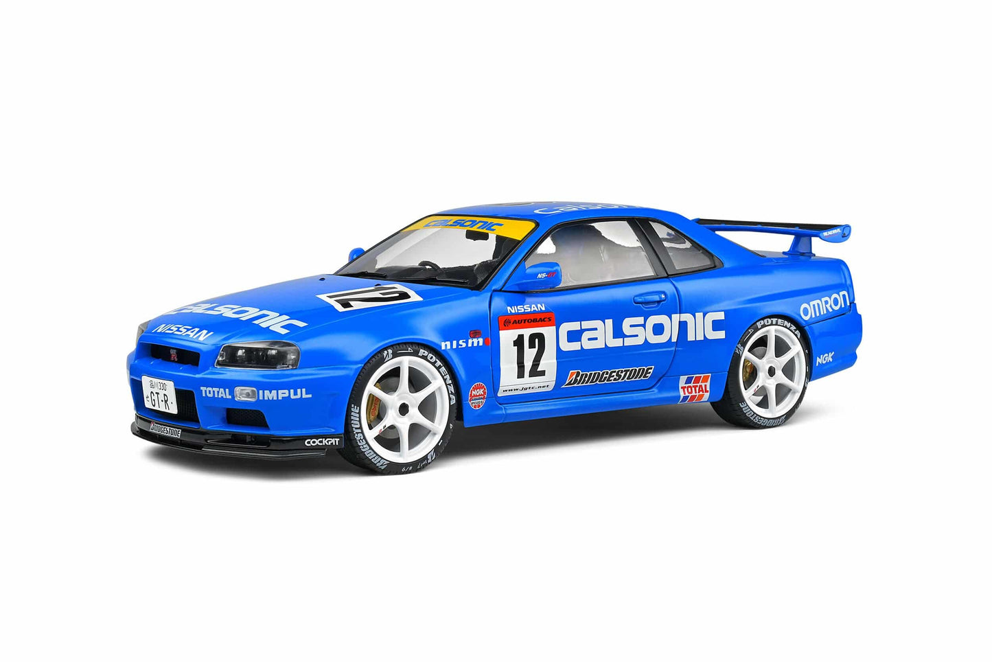 Solido - Nissan Skyline GT-R (R34) "Modified" (Calsonic Blue) 1:18 Scale Model Car - Model Cars Canada Inc.