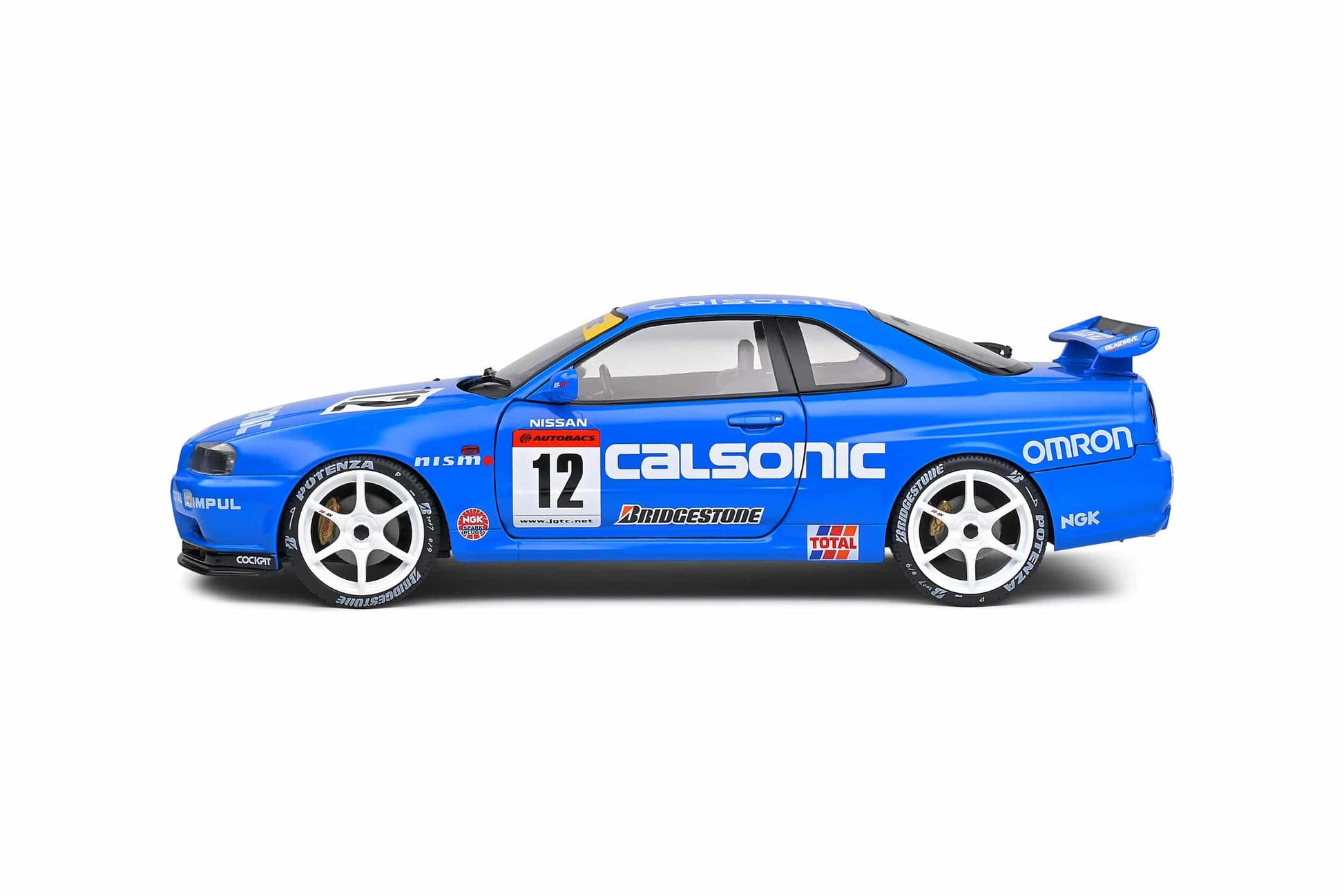 Solido - Nissan Skyline GT-R (R34) "Modified" (Calsonic Blue) 1:18 Scale Model Car - Model Cars Canada Inc.
