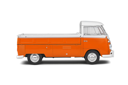 Solido - Volkswagen Transporter T1 Pick-Up with Surfboard (Orange & White) 1:18 Scale Model Car