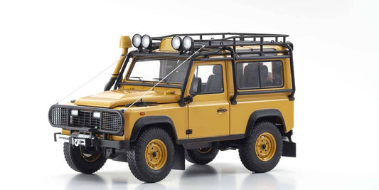 Kyosho - Land Rover Defender 90 " Camel Trophy" (Yellow) 1:18 Scale Model Car - Model Cars Canada Inc.