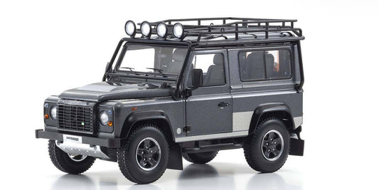 Kyosho - Land Rover Defender 90 "Final Edition" (Gray) 1:18 Scale Model Car - Model Cars Canada Inc.