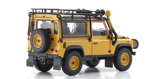 Kyosho - Land Rover Defender 90 " Camel Trophy" (Yellow) 1:18 Scale Model Car - Model Cars Canada Inc.