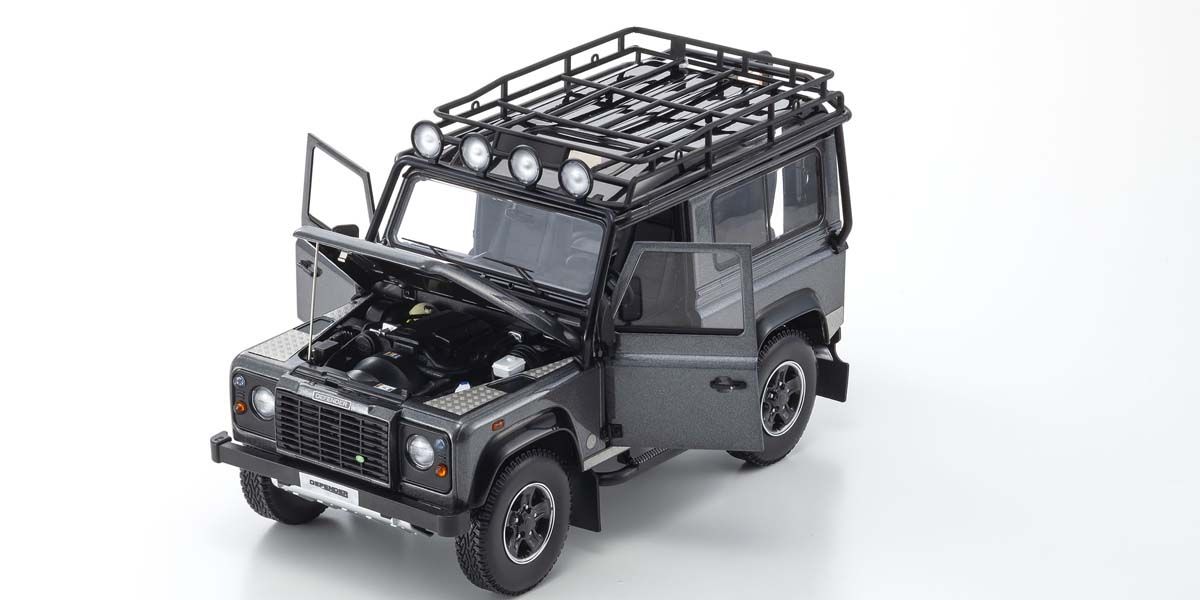 Kyosho - Land Rover Defender 90 "Final Edition" (Gray) 1:18 Scale Model Car