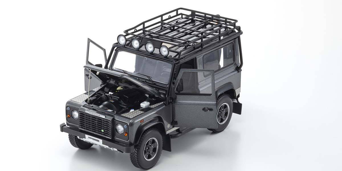 Kyosho - Land Rover Defender 90 "Final Edition" (Gray) 1:18 Scale Model Car - Model Cars Canada Inc.