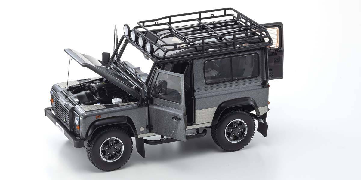 Kyosho - Land Rover Defender 90 "Final Edition" (Gray) 1:18 Scale Model Car - Model Cars Canada Inc.