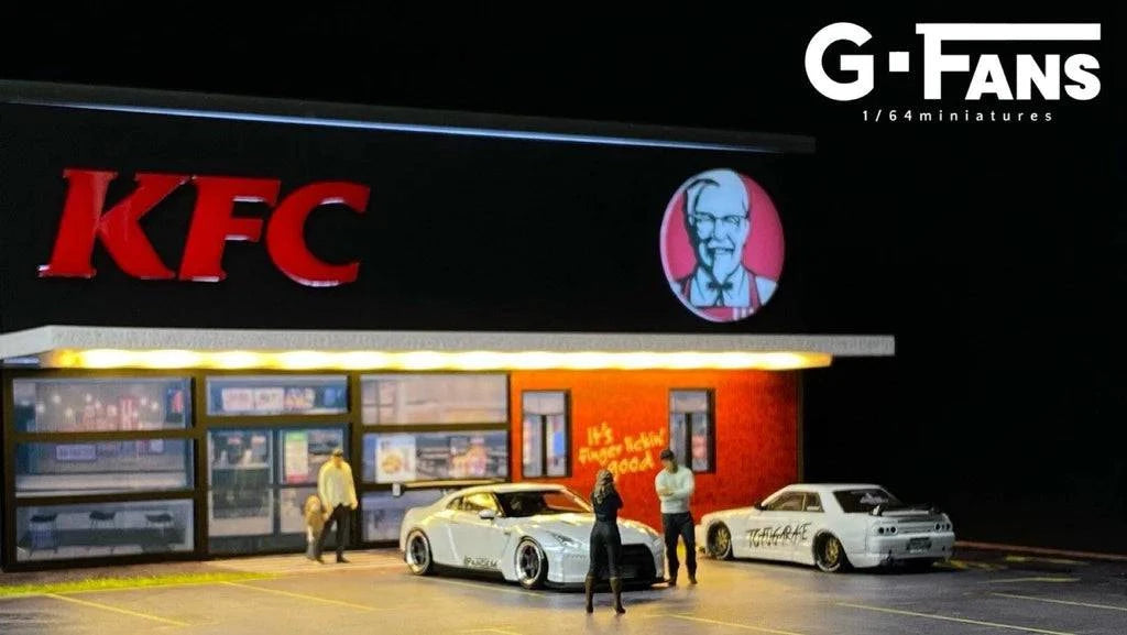 G Fans - KFC Restaurant (Building and Parking) 1:64 Scale Diorama - Model Cars Canada Inc.