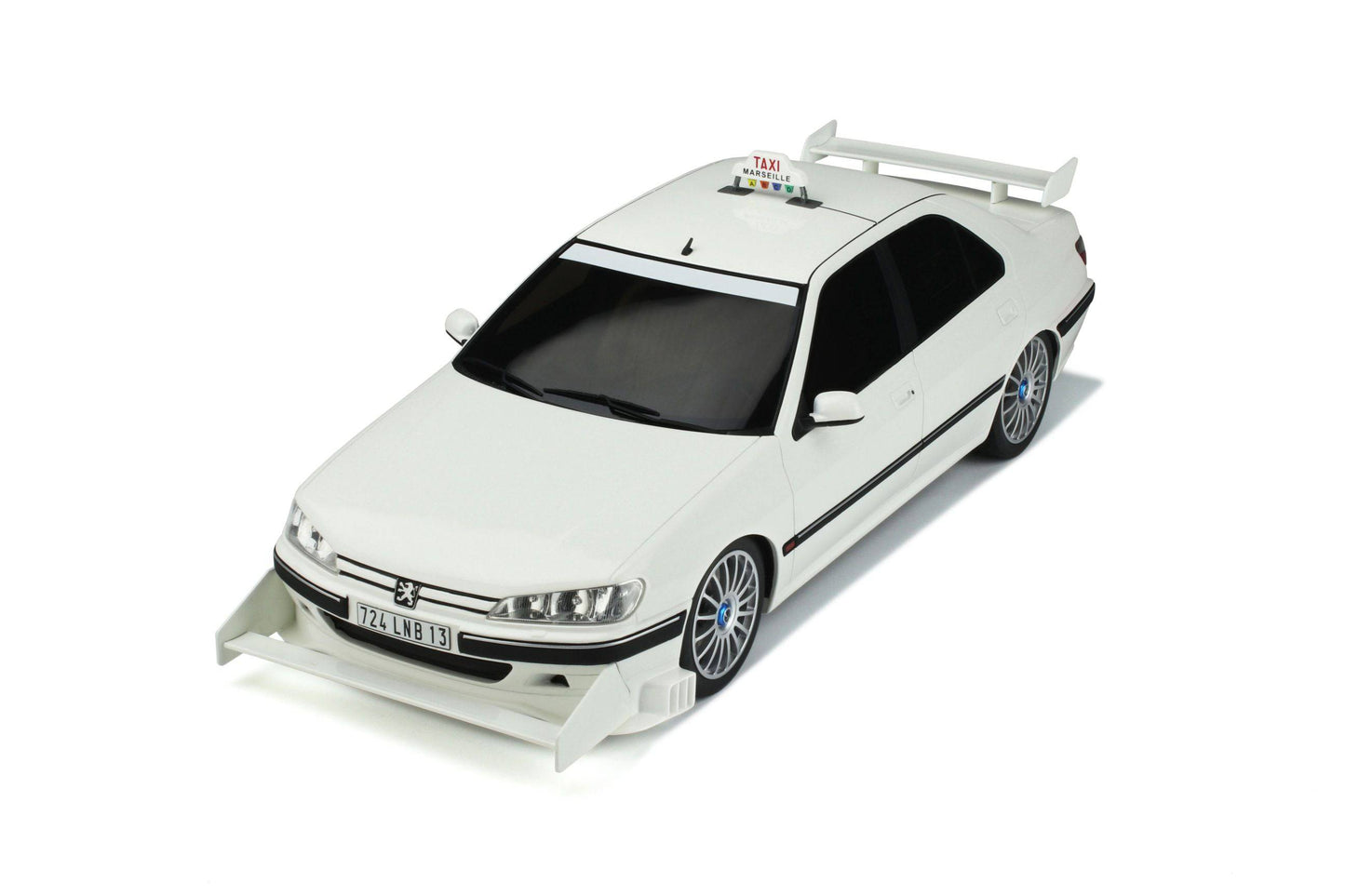 OttOmobile - Peugeot 406 "Taxi" (White) 1:12 Scale Model Car