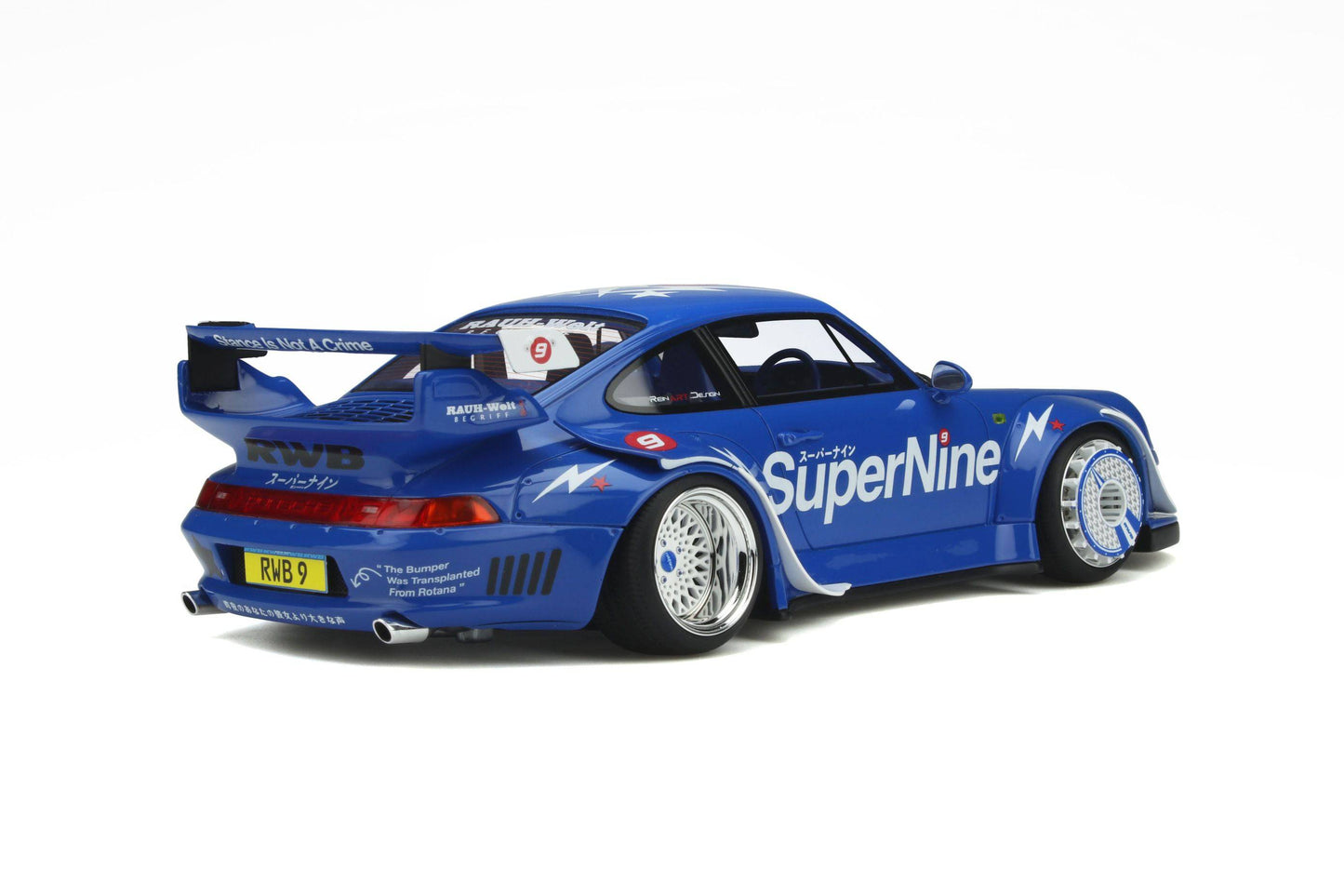 GT Spirit - RWB Porshce 911 (993) "Supernine" (Blue) 1:18 Scale Model Car