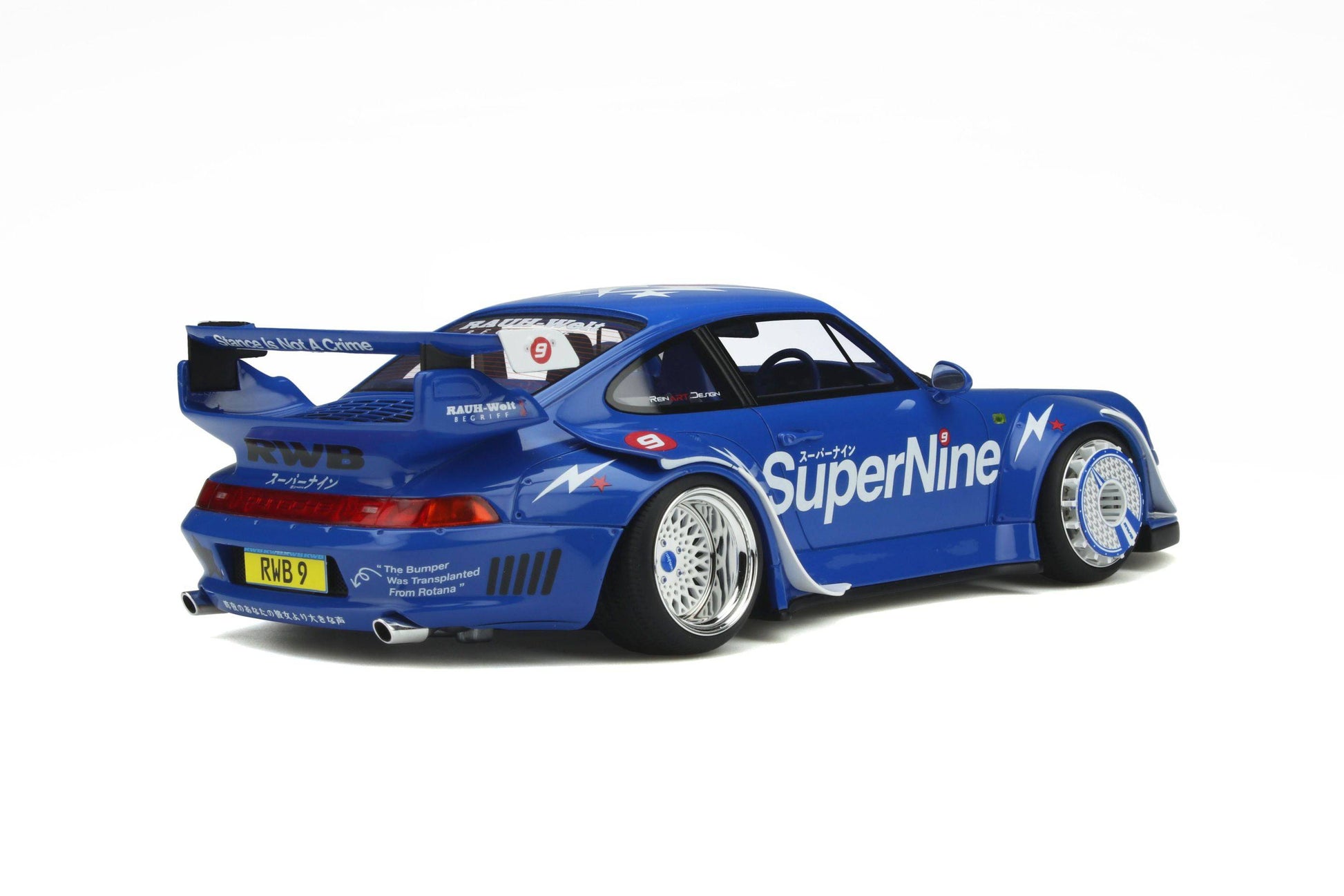 GT Spirit - RWB Porshce 911 (993) "Supernine" (Blue) 1:18 Scale Model Car - Model Cars Canada Inc.