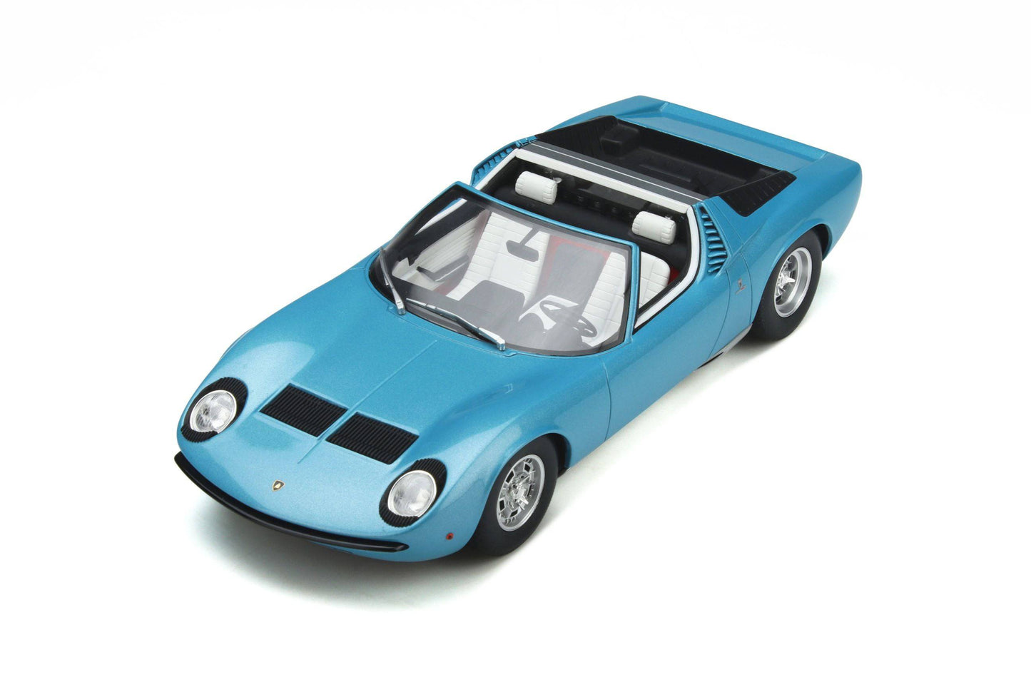 GT Spirit - Lamborghini Miura P400 Roadster (1968) (Azzuro Cielo Blue) 1:18 Scale Model Car - Model Cars Canada Inc.